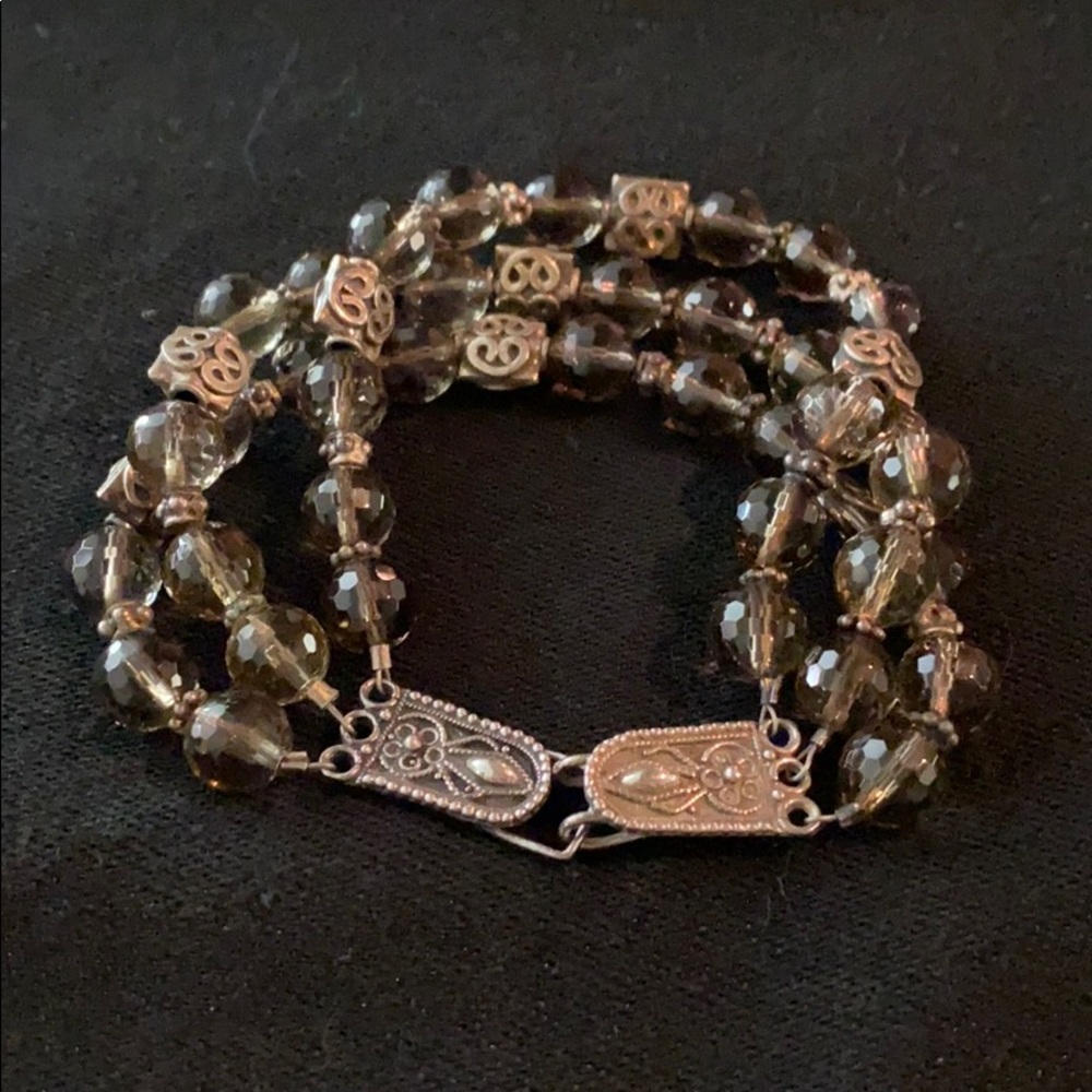 Silver and Beaded Bracelet